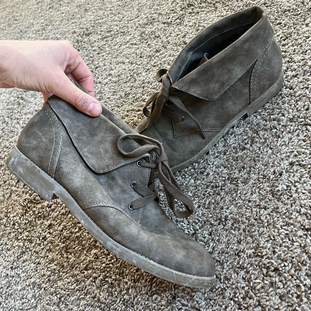 Grey ankle booties